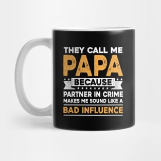 Funny Papa Art For Grandfather Grandparent Papi Papaw Men Mug